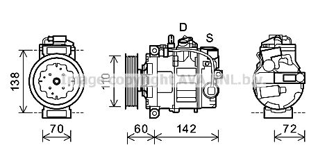 AVA QUALITY COOLING Компрессор, кондиционер AIK344